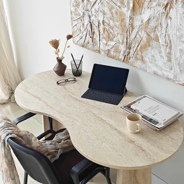 Soryn Skrivbord 120 cm - Travertin - Möbler - Bord & matgrupp - Kontorsbord - Skrivbord