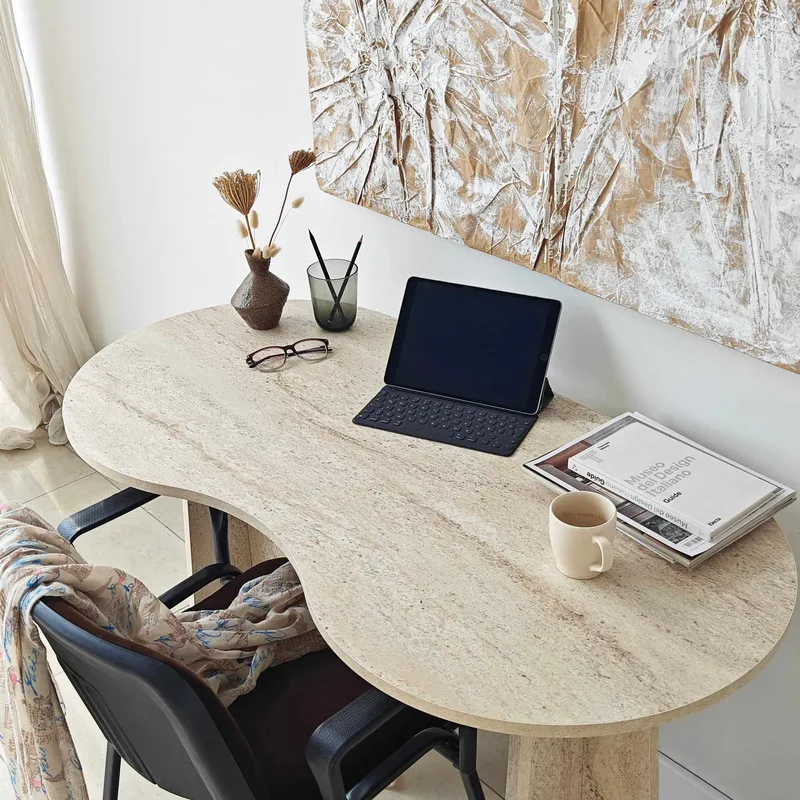 Soryn Skrivbord 120 cm - Travertin - Möbler - Bord & matgrupp - Kontorsbord - Skrivbord