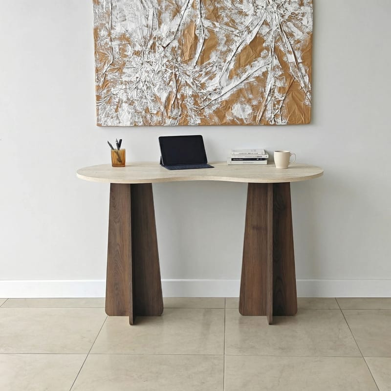 Soryn Skrivbord 120x75x60 cm - Travertine Walnut - Möbler - Bord & matgrupp - Kontorsbord - Skrivbord