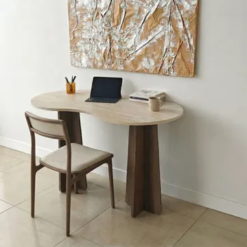 Soryn Skrivbord 120x75x60 cm - Travertine Walnut - Möbler - Bord & matgrupp - Kontorsbord - Skrivbord