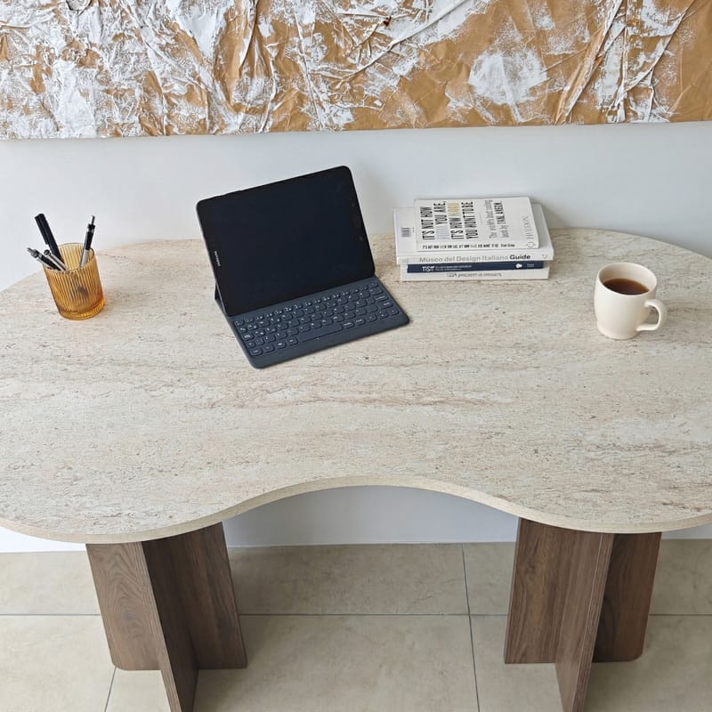 Soryn Skrivbord 120x75x60 cm - Travertine Walnut - Möbler - Bord & matgrupp - Kontorsbord - Skrivbord