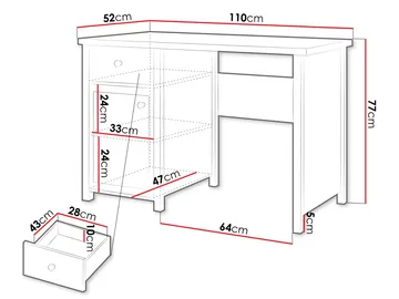 Storys skrivbord 110x77 cm - Beige, ek - Möbler - Bord & matgrupp - Kontorsbord - Skrivbord