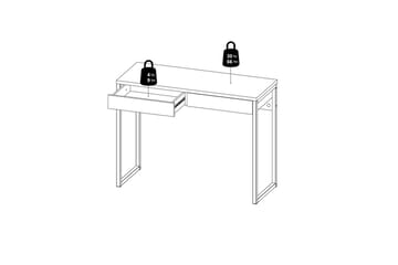 Taketo Skrivbord 40x101,6 cm - Vit - Möbler - Bord & matgrupp - Kontorsbord - Skrivbord