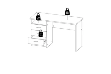 Taketo Skrivbord 48,1x120,1 cm - Natur - Möbler - Bord & matgrupp - Kontorsbord - Skrivbord