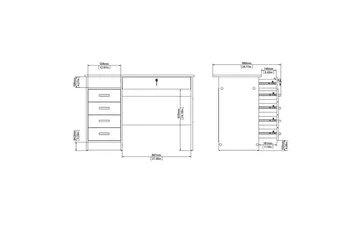 Taketo Skrivbord 48,5x109,3 cm - Natur - Möbler - Bord & matgrupp - Kontorsbord - Skrivbord