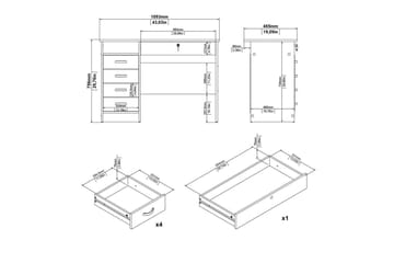 Taketo Skrivbord 48,5x109,3 cm - Natur - Möbler - Bord & matgrupp - Kontorsbord - Skrivbord