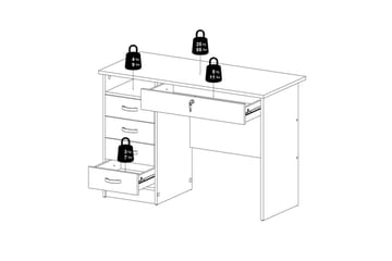 Taketo Skrivbord 48,5x109,3 cm - Natur - Möbler - Bord & matgrupp - Kontorsbord - Skrivbord