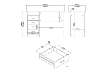 Taketo Skrivbord 48,5x110 cm - Natur - Möbler - Bord & matgrupp - Kontorsbord - Skrivbord