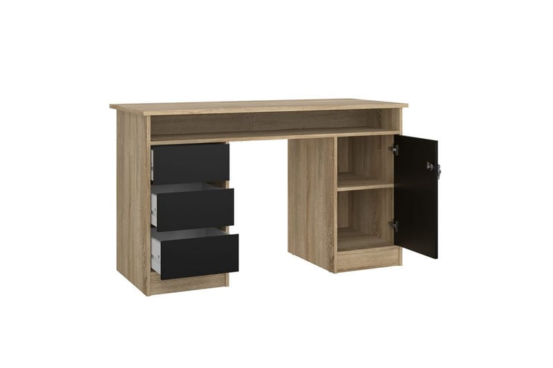 Taketo Skrivbord 55x126 cm - Natur/Svart - Möbler - Bord & matgrupp - Kontorsbord - Skrivbord