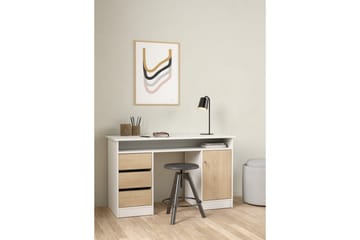 Taketo Skrivbord 55x126 cm - Vit/Natur - Möbler - Bord & matgrupp - Kontorsbord - Skrivbord