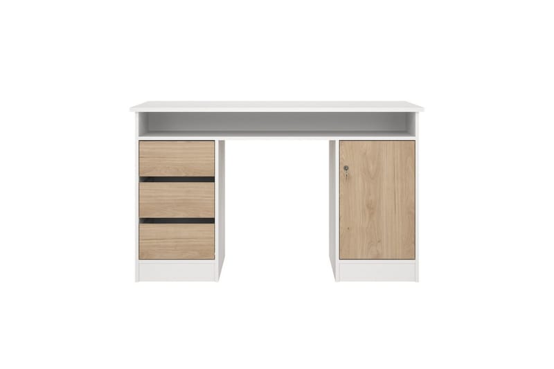 Taketo Skrivbord 55x126 cm - Vit/Natur - Möbler - Bord & matgrupp - Kontorsbord - Skrivbord