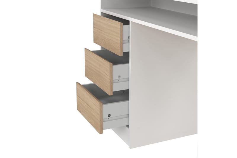 Taketo Skrivbord 55x126 cm - Vit/Natur - Möbler - Bord & matgrupp - Kontorsbord - Skrivbord