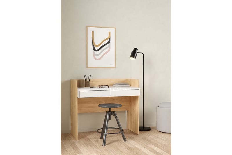 Taketo Skrivbord 56x102 cm - Vit/Natur - Möbler - Bord & matgrupp - Kontorsbord - Skrivbord