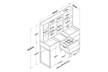Talros Sminkbord 120 cm - Vit - Möbler - Bord & matgrupp - Kontorsbord - Skrivbord