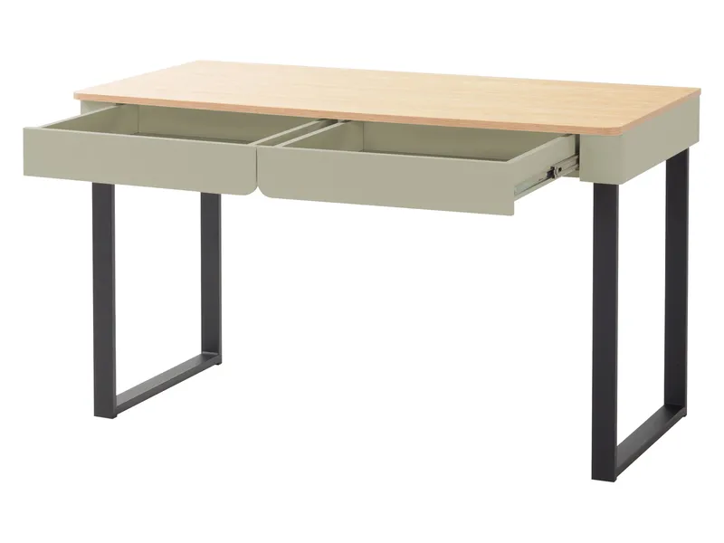 Travic Skrivbord 125 cm med Lådor i Trä med Ekutseende - Brun - Möbler - Bord & matgrupp - Kontorsbord - Skrivbord