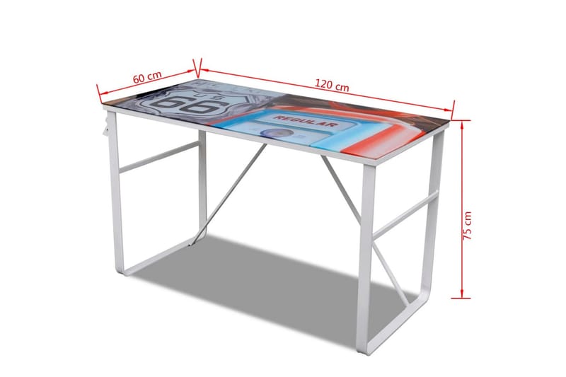 Unikt rektangulärt skrivbord - Flerfärgad - Skrivbord - Datorbord
