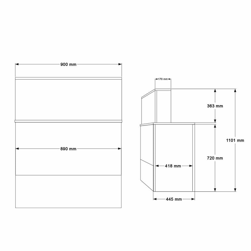 Valren Receptionbord 90x110x44,5 cm - Vit - Möbler - Bord & matgrupp - Kontorsbord - Skrivbord