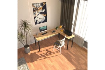 Viva Skrivbord 120x150 cm - Svart/Natur - Möbler - Bord & matgrupp - Kontorsbord - Skrivbord