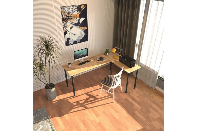 Viva Skrivbord 120x150 cm - Svart/Natur - Möbler - Bord & matgrupp - Kontorsbord - Skrivbord