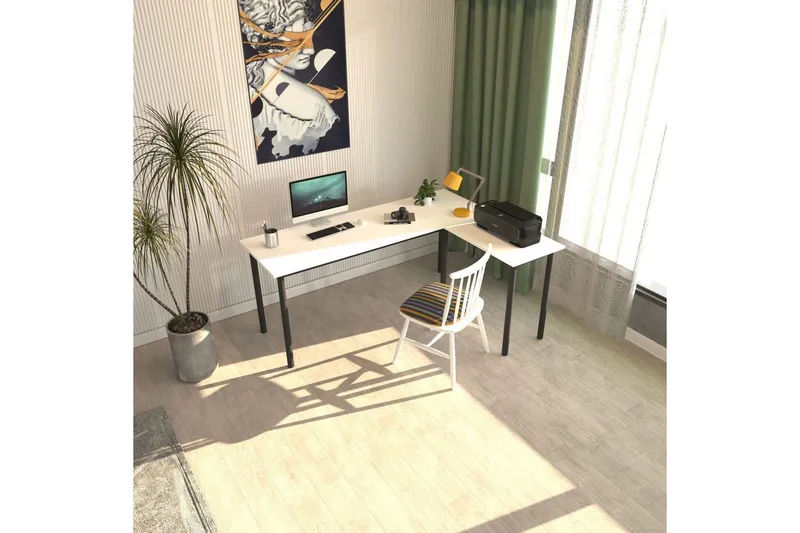 Viva Skrivbord 120x150 cm - Svart/Vit - Möbler - Bord & matgrupp - Kontorsbord - Skrivbord