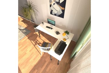 Viva Skrivbord 120x150 cm - Svart/Vit - Möbler - Bord & matgrupp - Kontorsbord - Skrivbord