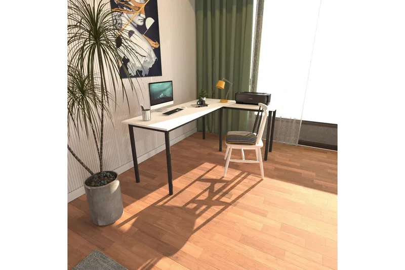 Viva Skrivbord 120x150 cm - Svart/Vit - Möbler - Bord & matgrupp - Kontorsbord - Skrivbord