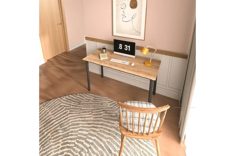 Viva Skrivbord 140 cm - Ek/Svart - Möbler - Bord & matgrupp - Kontorsbord - Skrivbord