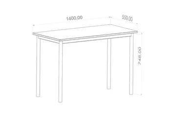 Viva Skrivbord 140 cm - Ek/Svart - Möbler - Bord & matgrupp - Kontorsbord - Skrivbord
