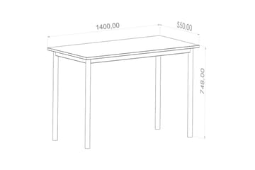 Viva Skrivbord 140 cm - Ek/Svart - Möbler - Bord & matgrupp - Kontorsbord - Skrivbord
