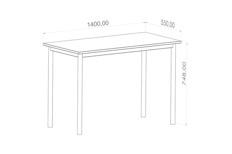 Viva Skrivbord 140 cm - Ek/Svart - Möbler - Bord & matgrupp - Kontorsbord - Skrivbord
