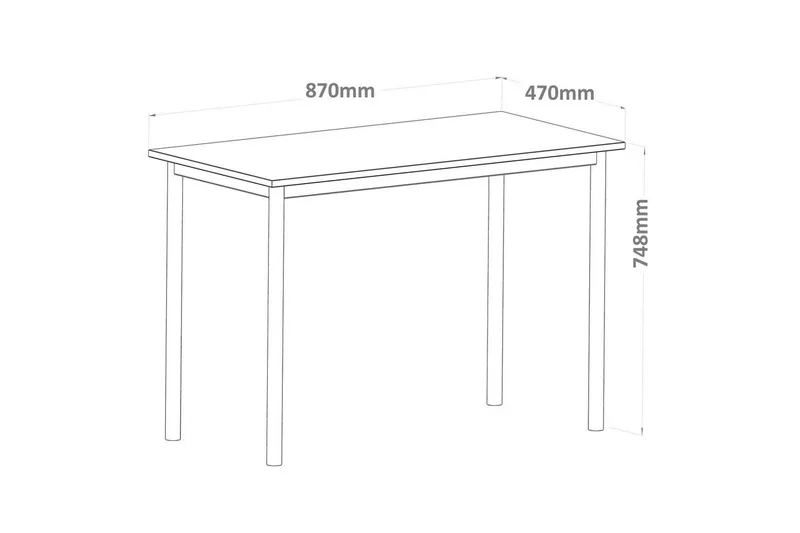Viva Skrivbord 47x87 cm - Svart - Möbler - Bord & matgrupp - Kontorsbord - Skrivbord