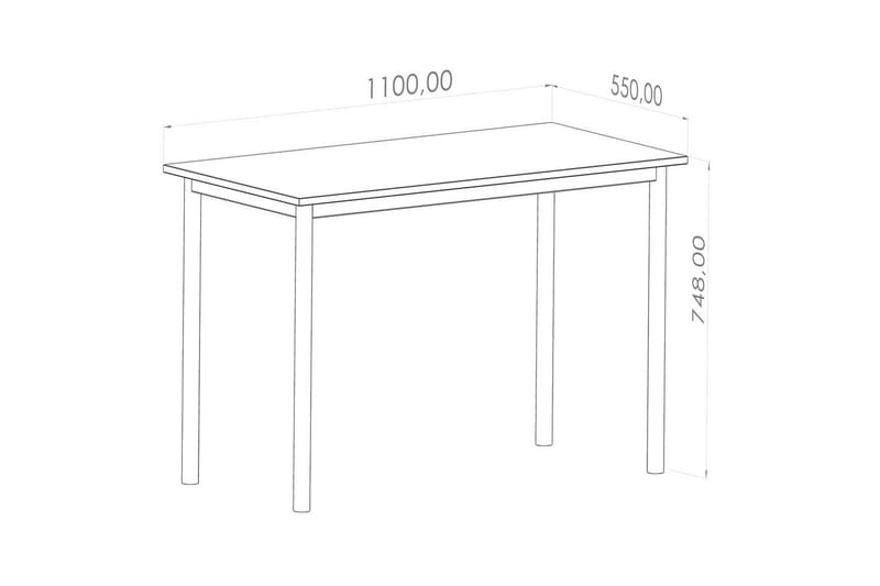 Viva Skrivbord 55x110 cm - Svart/Vit - Möbler - Bord & matgrupp - Kontorsbord - Skrivbord