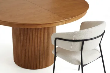 Kopparbo Förlängningsbart runt 120-220 cm Ek med 4 Karol Matstolar - Ek - Möbler - Bord & matgrupp - Matgrupp
