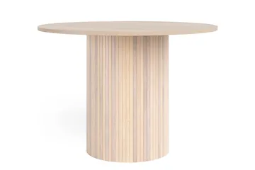 Kopparbo Matbord 106 cm med 4 Lucy Matstolar - White / Vit Bouclé / Metallben Svart - Möbler - Bord & matgrupp - Matgrupp