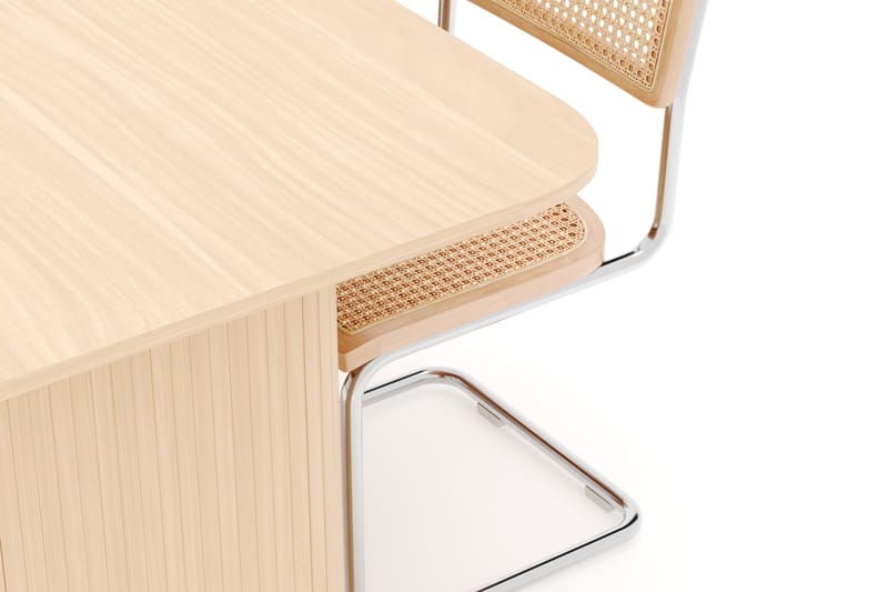 Kopparbo Matbord 160-220 cm Förlängningsbart med 4 st Build Matstolar - Vit - Möbler - Bord & matgrupp - Matgrupp