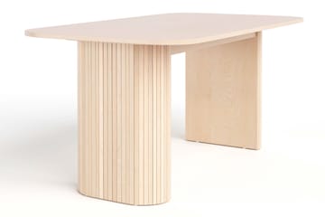 Kopparbo Matbord 160 cm med 4 Winston Matstolar - White / Beige / Metallben Svart - Möbler - Bord & matgrupp - Matgrupp