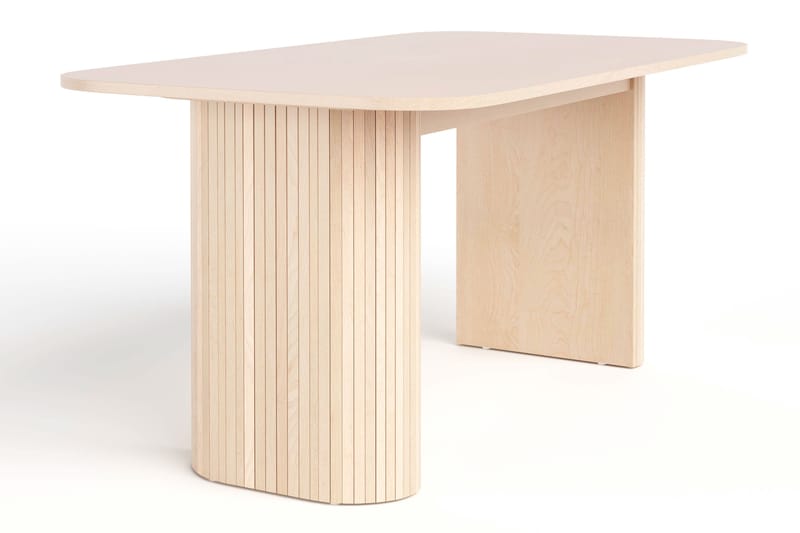 Kopparbo Matbord 160 cm med 4 Winston Matstolar - White / Beige / Metallben Svart - Möbler - Bord & matgrupp - Matgrupp