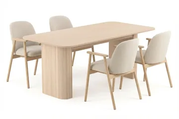 Kopparbo Matbord 180-240 cm Förlängningsbart med 4 Reciclar Matstolar - Möbler - Bord & matgrupp - Matgrupp