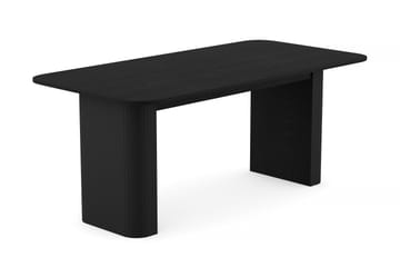 Kopparbo Matbord 180-240 cm Förlängningsbart med 6 Filip Matstolar - Svart / Vit Bouclé - Möbler - Bord & matgrupp - Matgrupp