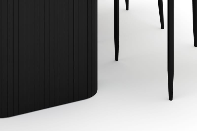 Kopparbo Matbord 180-240 cm Förlängningsbart med 6 Sawako Stolar - Svart - Möbler - Bord & matgrupp - Matgrupp