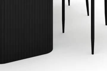 Kopparbo Matbord 180-240 cm Förlängningsbart med 6 Sawako Stolar - Svart - Möbler - Bord & matgrupp - Matgrupp