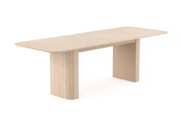 Kopparbo Matbord 180-240 cm Förlängningsbart med 6 Sawako Stolar - Vit - Möbler - Bord & matgrupp - Matgrupp