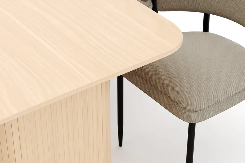 Kopparbo Matbord 180-240 cm Förlängningsbart med 6 Sawako Stolar - Vit - Möbler - Bord & matgrupp - Matgrupp