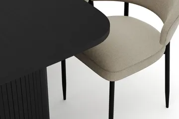 Kopparbo Matbord 180-240 cm Förlängningsbart med 6 Sawako Stolar - Vit - Möbler - Bord & matgrupp - Matgrupp