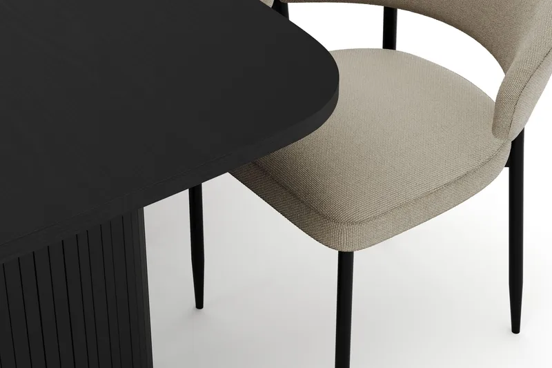 Kopparbo Matbord 180-240 cm Förlängningsbart med 6 Sawako Stolar - Vit - Möbler - Bord & matgrupp - Matgrupp