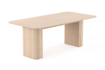 Kopparbo Matbord 200-260 cm Förlängningsbart med illäggsskiv med 8 Katy Matstolar - Vit / Greige Bouclé / Metallben Svart - Möbler - Bord & matgrupp - Matgrupp