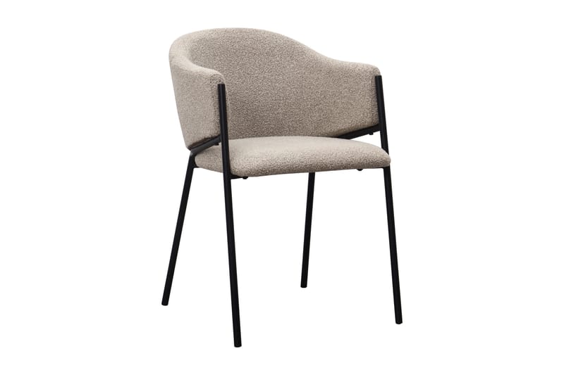 Kopparbo Matbord 200 cm med 6 Filip Matstolar - Svart / Taupe Bouclé - Möbler - Bord & matgrupp - Matgrupp