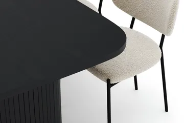 Kopparbo Matbord 200 cm med 6 Gemmiano Stolar - Svart - Möbler - Bord & matgrupp - Matgrupp