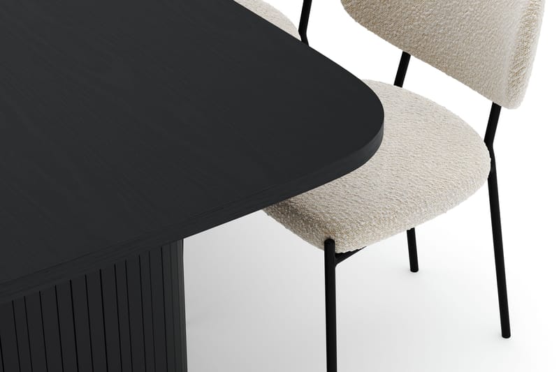 Kopparbo Matbord 200 cm med 6 Gemmiano Stolar - Svart - Möbler - Bord & matgrupp - Matgrupp