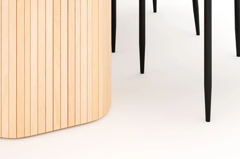 Kopparbo Matbord 200 cm med 6 Sawako Stolar - Natur - Möbler - Bord & matgrupp - Matgrupp